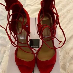 Red Suede Dolce Vita Heels